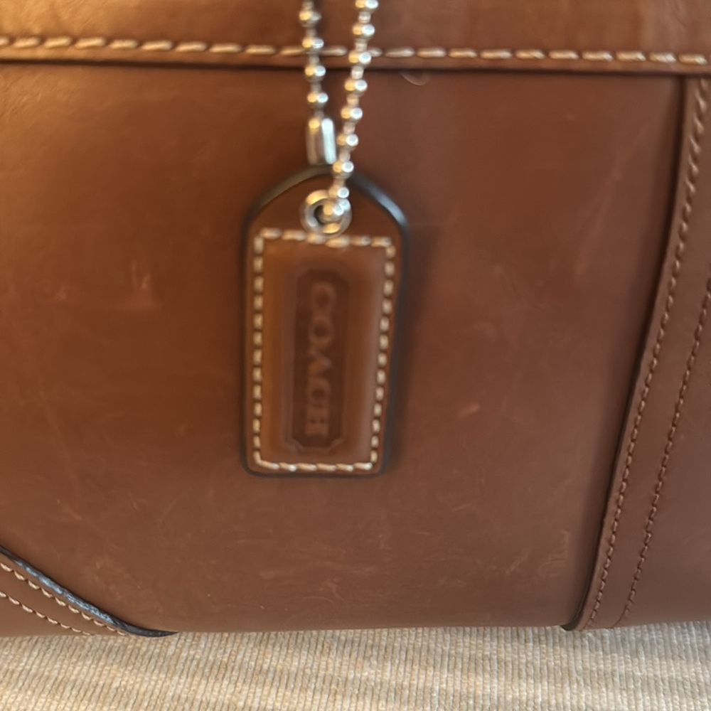 Coach Brown Leather Satchel Bag - Picture 2 of 6
